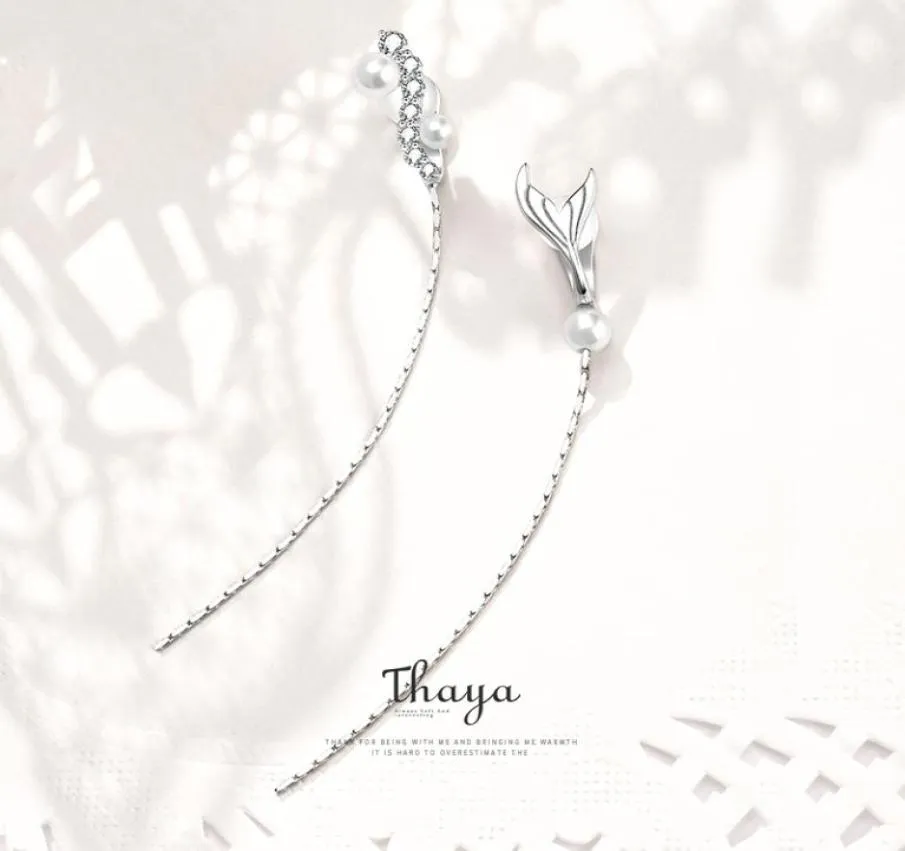 Ear Cuff Fairy Tales Series Thaya 925 Sterling Silver Sirena Orecchino a clip per le donne Perla Clip su orecchini di fidanzamento Lusso Jewe3954682