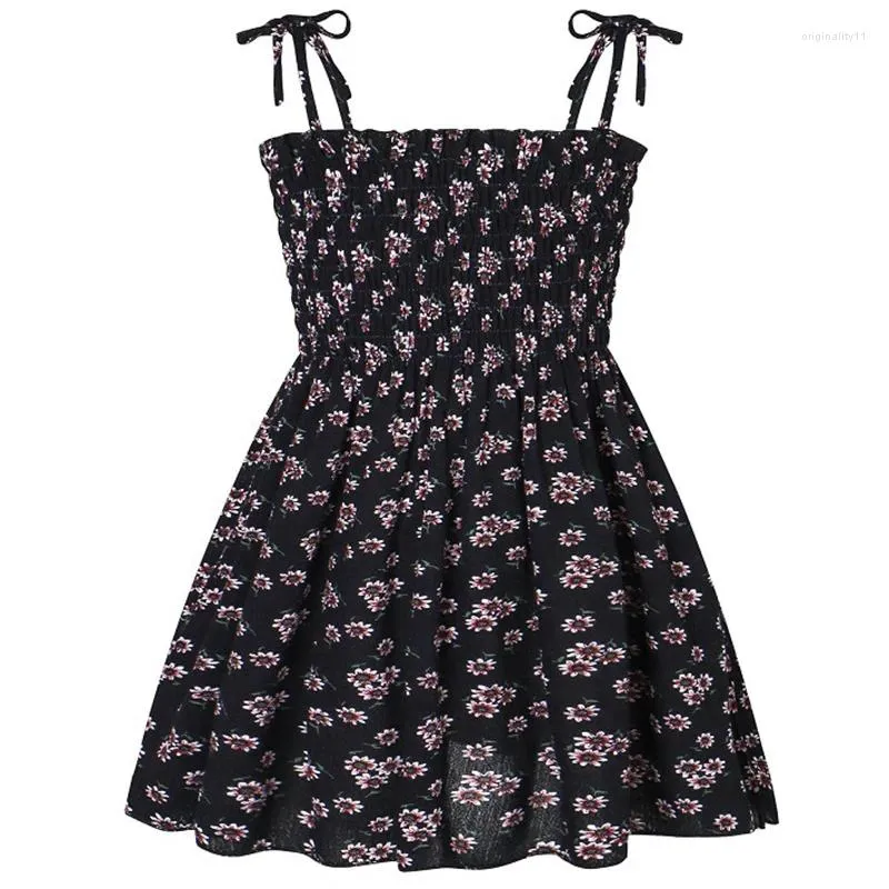 Vestidos de menina roupa de verão roupas de bebê em coreano bonito sem mangas algodão praia princesa flor vestido crianças roupas bc2400