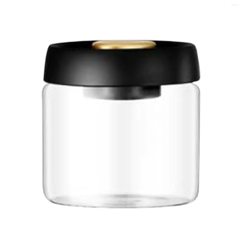 Bouteilles de stockage 500 ml / 900 ml hermétique contenant sous vide clair multifonctionnel sucre thé maison cuisine café grain pot large bouche alimentaire