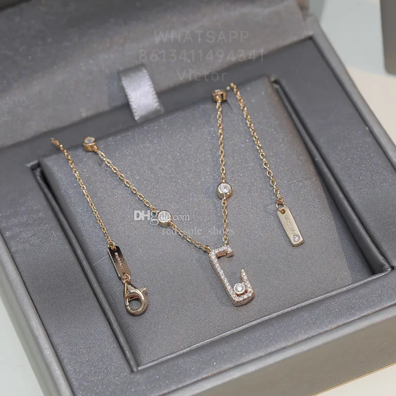 Naszyjnik dla kobiety projektantki diamentów luksusowy srebrny złoto plisowany 18K 925 Srebrny europejski rozmiar klasyczny prezent rocznicowy z pudełkiem 021
