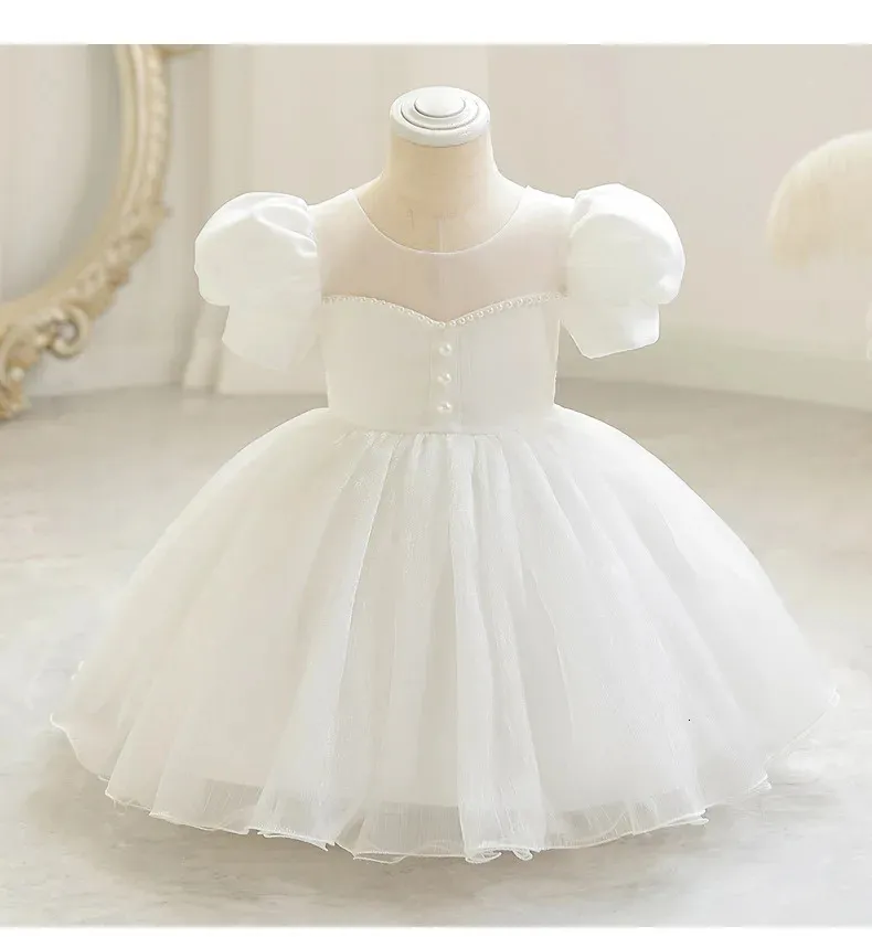 born Baby Girls Princess Prom Dress Kids Dresses For Girls Baptism 1st Birthday Wedding Bridesmaid Infant Vestidos 240226