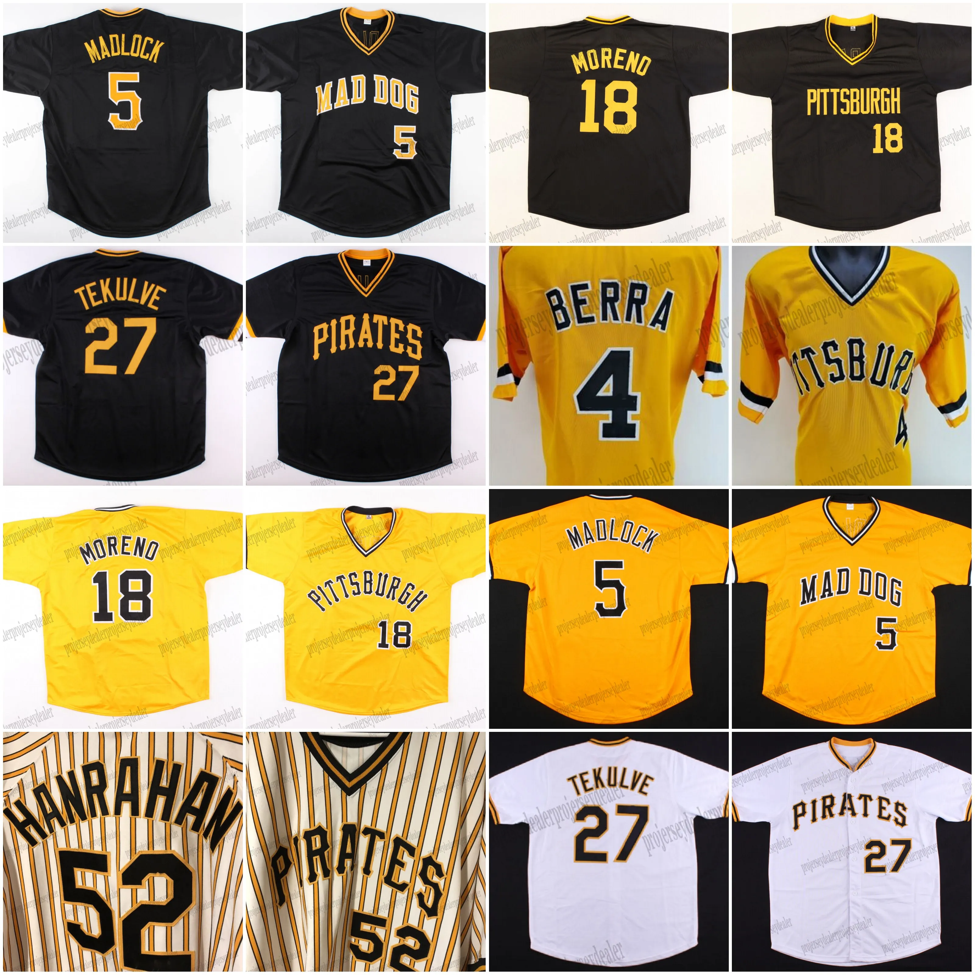 Save Big on Bulk Pittsburgh Pirates Baseball Jerseys Team Throwback Replica  Jersey Breathable Fabric, Athletic Cut, Vintage Style, Baseball Fan