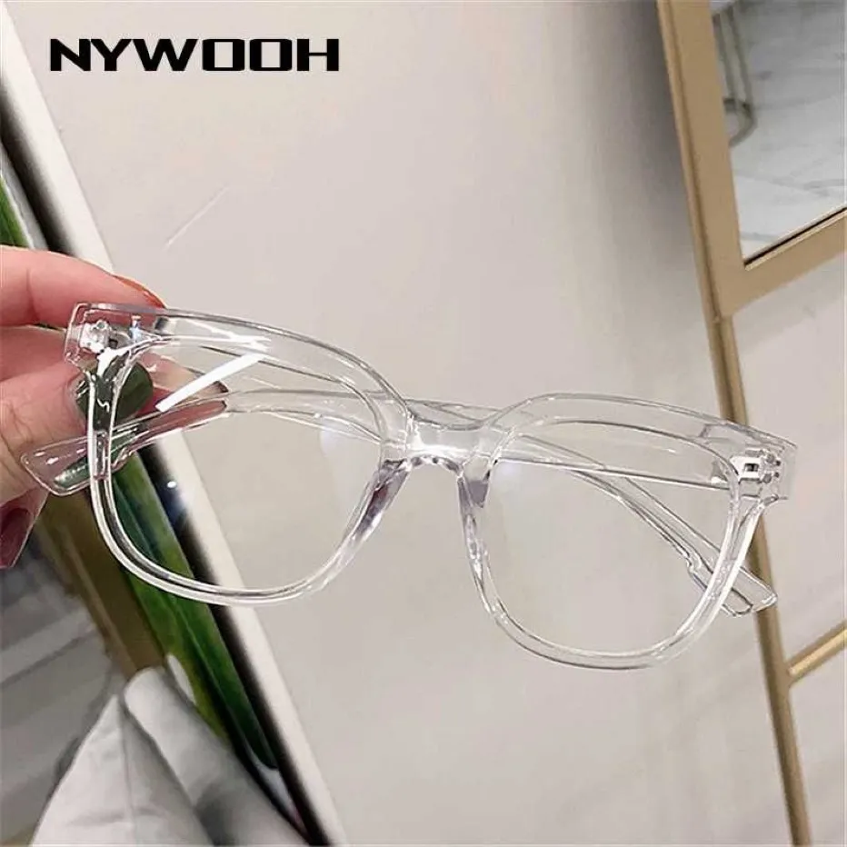 Fashion Sunglasses Frames NYWOOH Optical Eyeglasses Blue Light Blocking Glasses Frame Vision Care Computer Spectacles Transparent1843