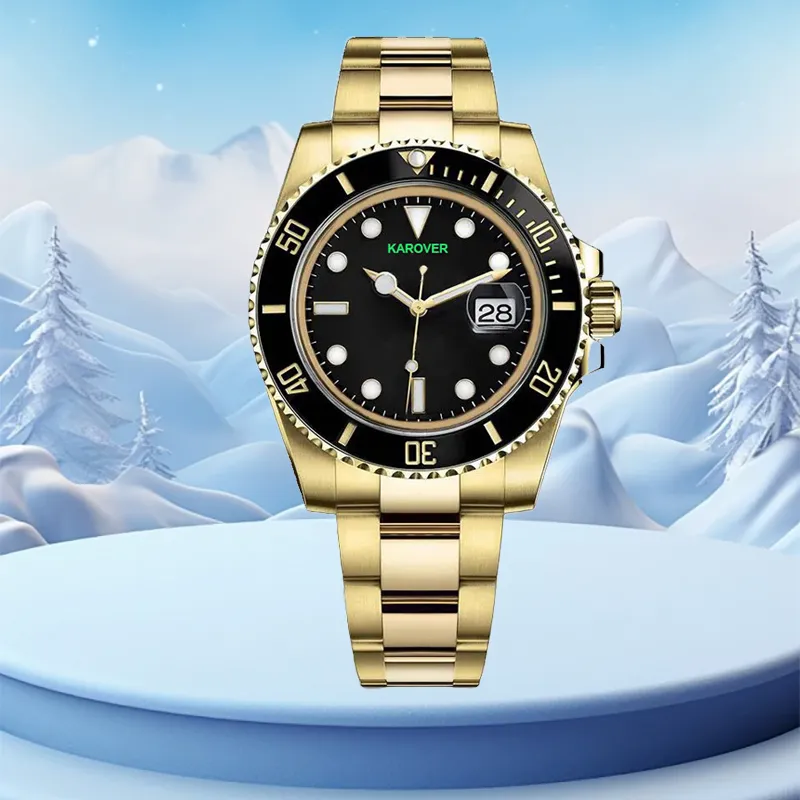 メンズデザイナーの時計豪華なメンズウォッチサイズ40mmステンレススチールサファイアガラス防水ナイトグロームーブメントハンドAAA品質自動時計