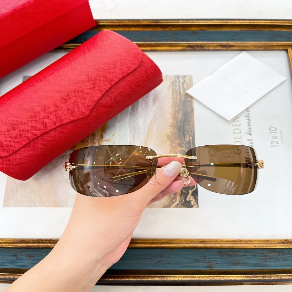 2023 luxo top clássico quadrado óculos de sol designer marca moda feminina óculos de sol óculos de metal lentes de vidro com box300z