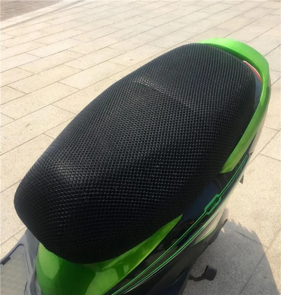 Funda impermeable transpirable para asiento de motocicleta, ciclomotor, Scooter, cojín de malla 3D antideslizante, verano 26622857451008