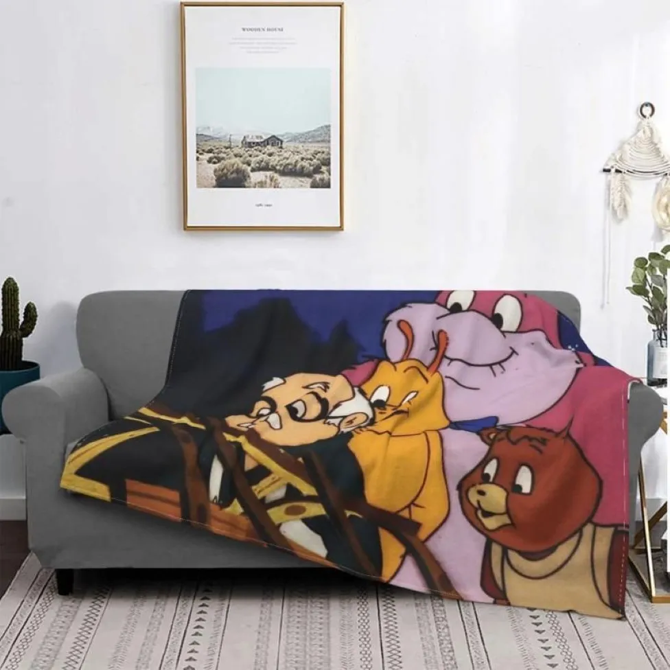 Coperte Le avventure di Teddy Ruxpin Grubby Fantasy Cartoon Coperta di flanella Wooly Whatsit Caldi getta per la biancheria da letto invernale265j