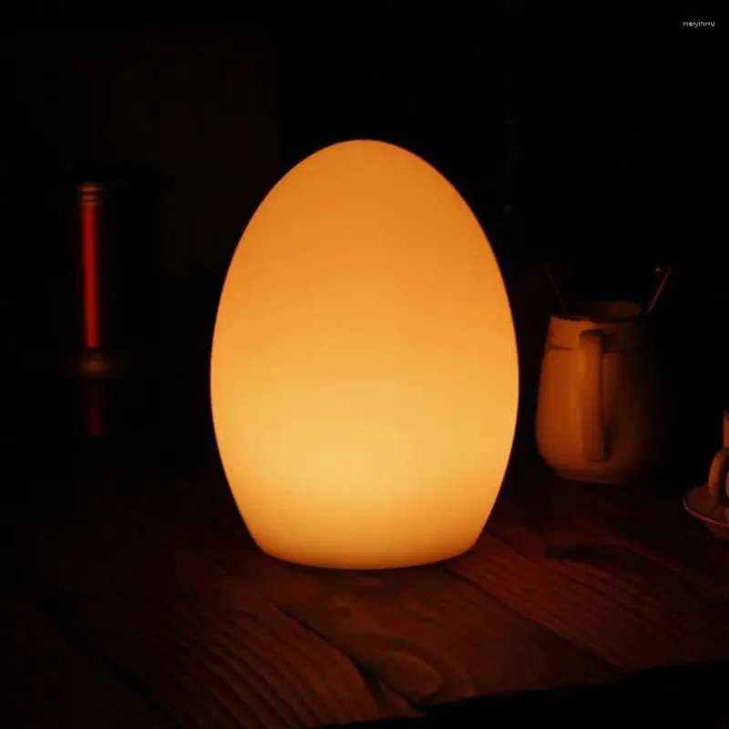 Lampy stołowe LED Jajka Kształt nocny Nocne Światła USB RGB Pat Light Baby Feeding Sleeping Eye Ochrony Lampa kawy na zewnątrz
