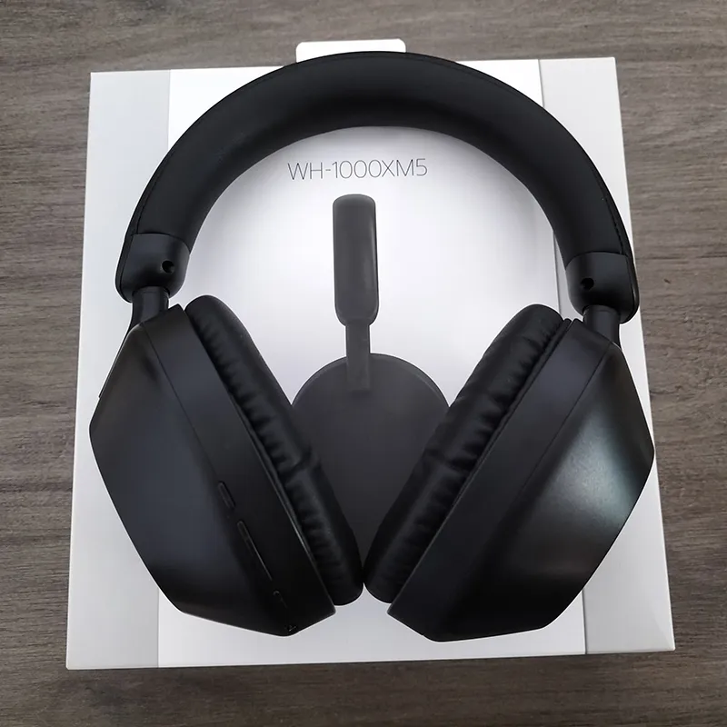 Novo 2024 Sony WH-1000XM5 Band para os fones de ouvido Bluetooth preto True Séreo Wireless Headphones Wholesale Factory Smart HD para Processador de cancelamento de ruído 46