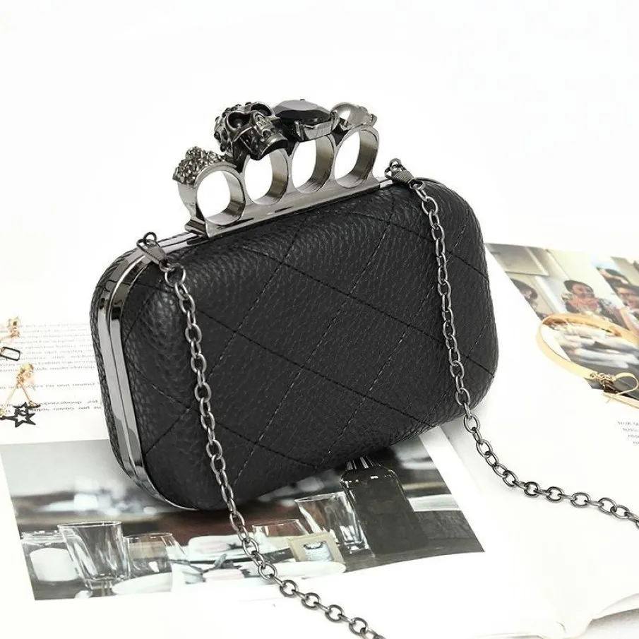 Torby wieczorowe Wzór Lichee Pu Kobiety Torka torebki Knuckle Pierścienie Kolejna Party Party Bride Day Clutch Sain Bageve230i 2669