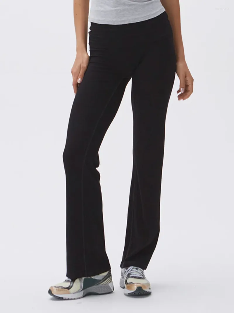 Pantaloni da donna Leggings svasati per le donne Bell Bottom Yoga a vita alta controllo della pancia allenamento bootcut