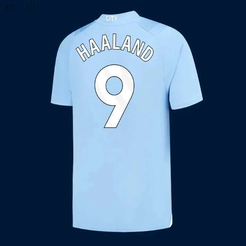 Fotbollströjor 22 23 24 Haaland Soccer Jerseys Grealish Sterling Mans Cities Mahrez Fans Player Version De Bruyne Foden Football Shirt Kids Setsh240309