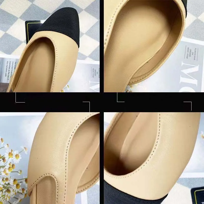 Designer Fashion High Heel Sandals Ladies Casual Shoes Brand Dress Shoes Sandals Spring Autumn Round Toe Dust Bag Apricot Color Heel 6.5CM Size 35-41