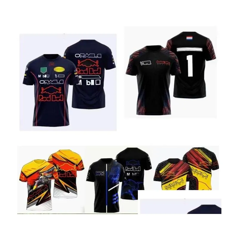 Vêtements de moto F1 Racing T-shirt à manches courtes Équipe d'été Col rond Même livraison personnalisée Automobiles Motos Motorcy Dhkla
