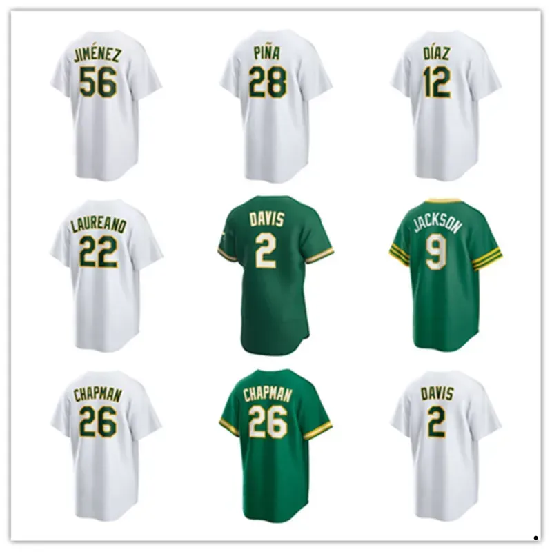 الرجال المخصصون للنساء شباب أوكلاند''Stlecs''jersey 28 ماني بينا 56 Jimenez Aledmys Diaz Rickey Henderso Domingo Acevedo 99 Jesus Aguilar 15 Seth Brown Baseball Jerseys