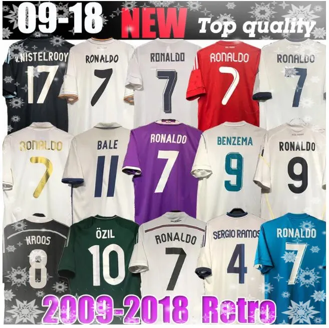 Finals Real Madrids Retro Soccer Jersey Football Guti Ramos Seedorf Carlos Ronaldo Zidane Raul Vintage 09 10 11 12 13 14 15 16 17 18 Figo Kits1