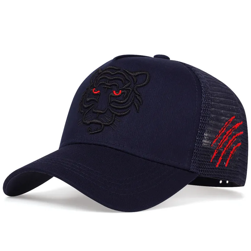 Новая хлопковая бейсболка с вышивкой черного тигра для мужчин и женщин, шляпа в стиле хип-хоп, летние кепки для отдыха, кепки унисекс, Snapback, Gorras HCS355