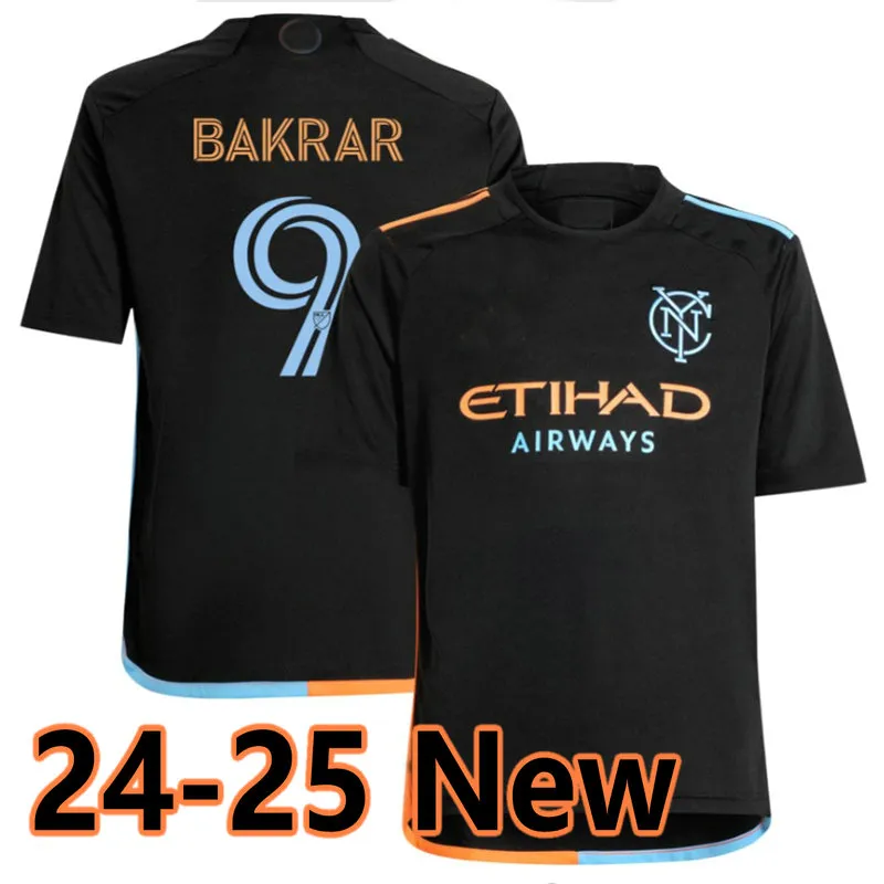 24 25 NewYork City voetbalshirts BAKRAR New York FC voetbalshirts S. RODRIGUEZ SANDS KEATON THIAGO MARTINS J.FERNANDEZ PEREA camesitas de futol heren kinderuniformen