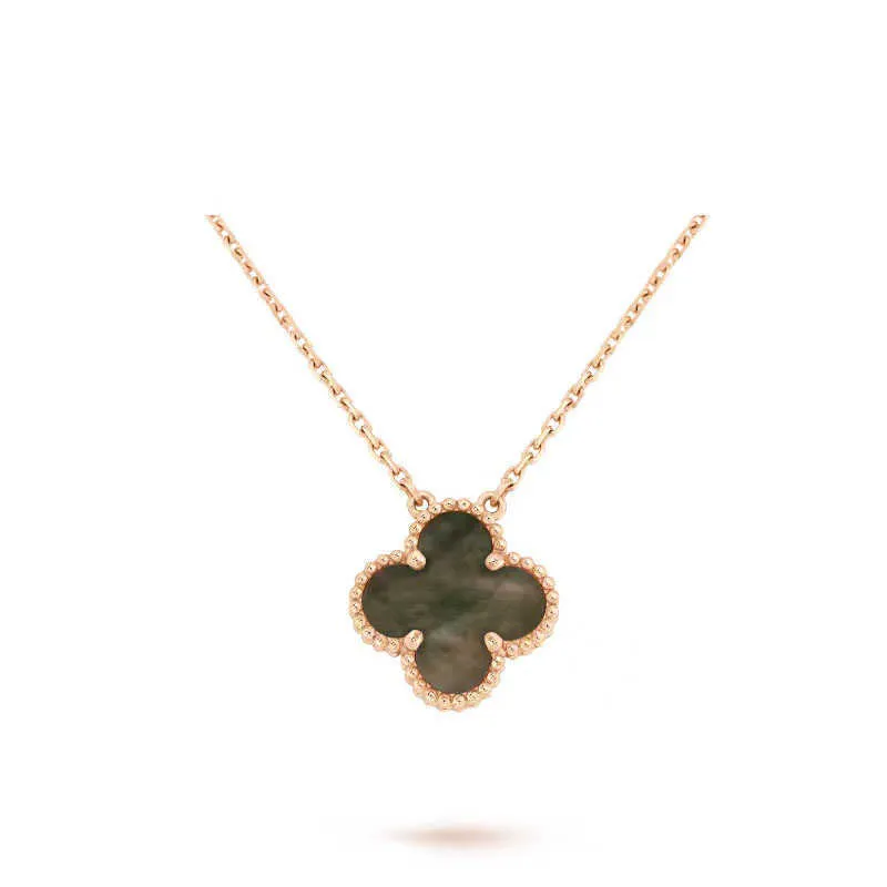 Designer Pendant Necklace Sweet Vanca Clover Necklace For Womens Luxury Small and Popular 18K Rose Gold Lucky Grass Collar Chain 7nah