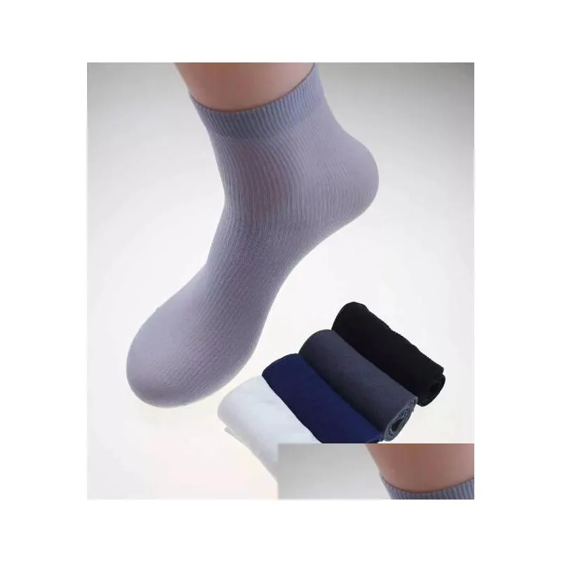 Men'S Socks Mens Socks Simple Stylish Bamboo Design Fashion Tra-Thin Fibre Long Clothing Accessories For Male Drop Delivery Apparel U Dhriy