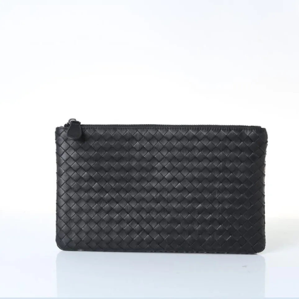 Nieuwe vrouwen geweven tas lederen handtas damesmode dag clutch lamsvacht cosmetische tassen dames lederen portemonnee wallets2698