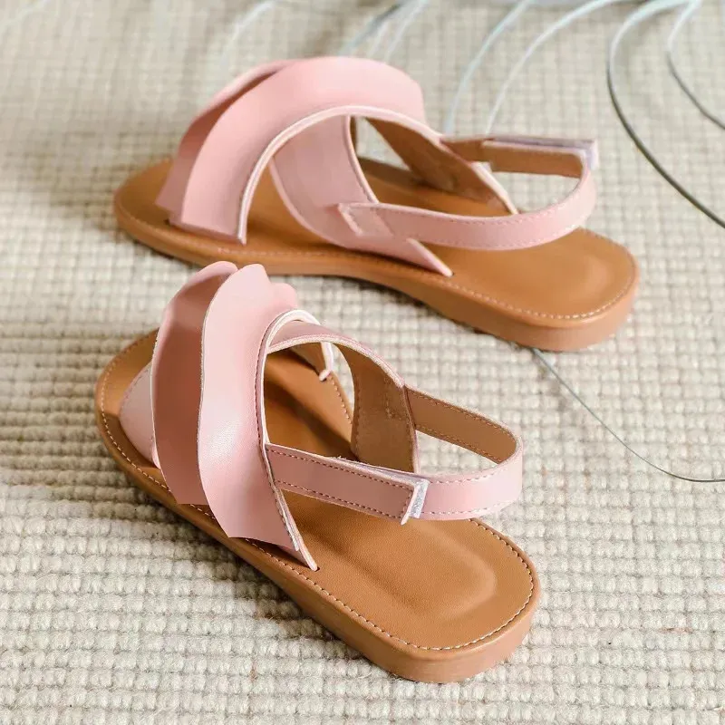 الفتيات الصنادل انفجار 2024 الصيف لينة soled pink أحذية الأطفال الأطفال شاطئ الأحذية 240301