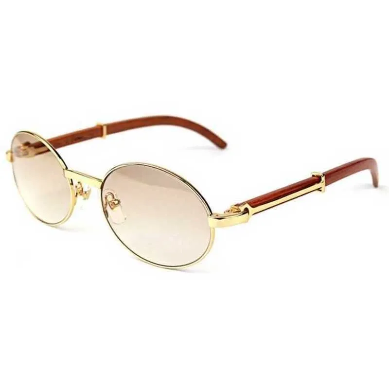 2024 Designer de luxe au large de concepteur de luxe Nouveaux lunettes de soleil pour hommes et femmes au large des écouteurs de birchen marron ovales pour hommes en bois de verre en bois