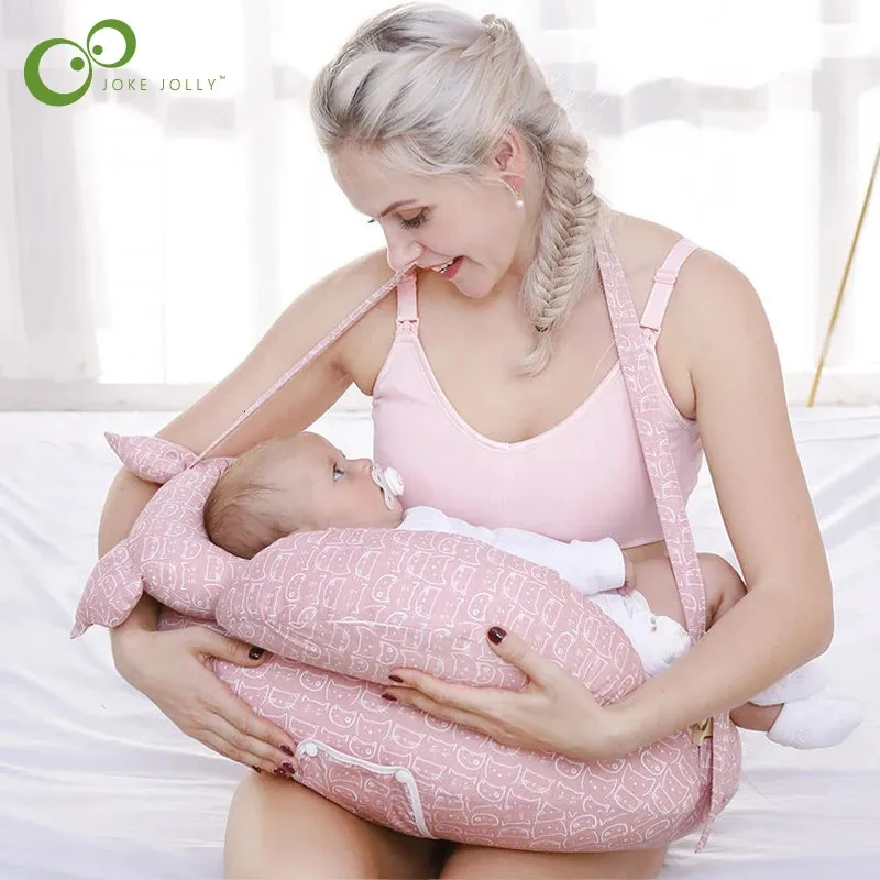 Multifunctional Nursing Pillow born Breastfeeding Pillow Cotton Elastic Adjustable Pregnant Wooden Waist Baby Pillow DDJ 240304