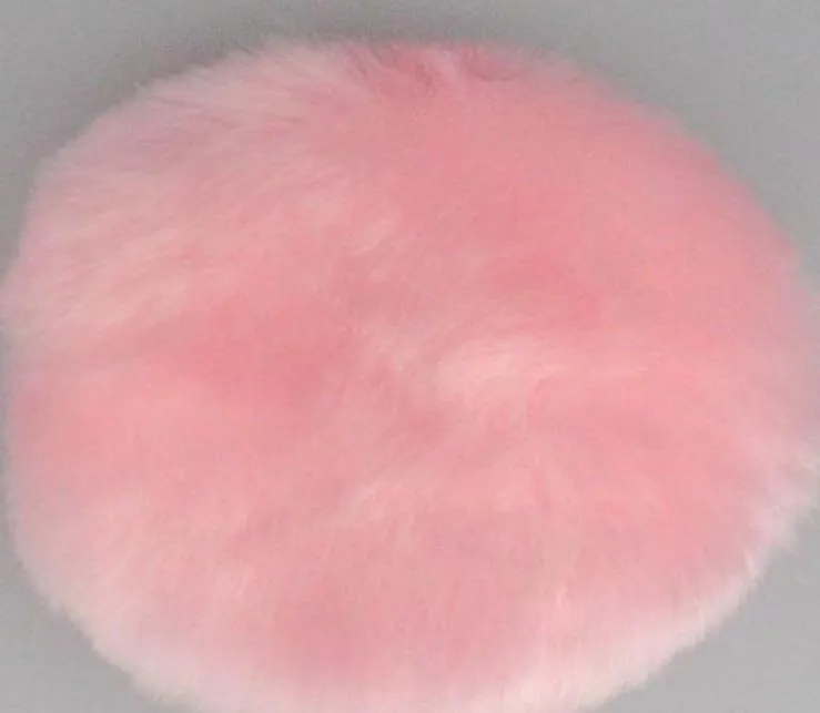 Luxuriöse Puderquaste, einseitig, Plüsch, rosa, 20er-Beutel, 80 mm, 5863004