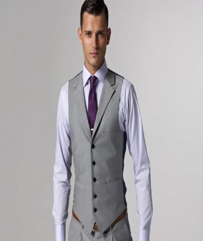 2019 New Light Grey Formal Men039s Waistcoat New Arrival Fashion Groom Vests Casual Slim Fit Vest 6289555323