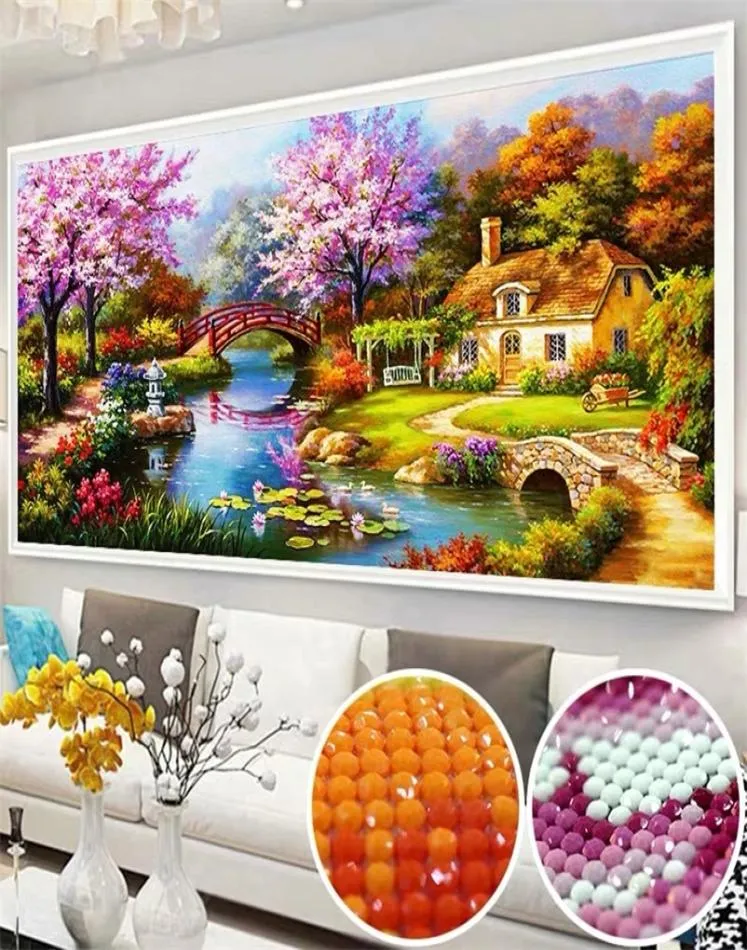 5D Diy Diamond Painting Dream Home Landscape Natural Scenery Diamond Embroidery Rhinestone Gift European Home Decor 2012126155646