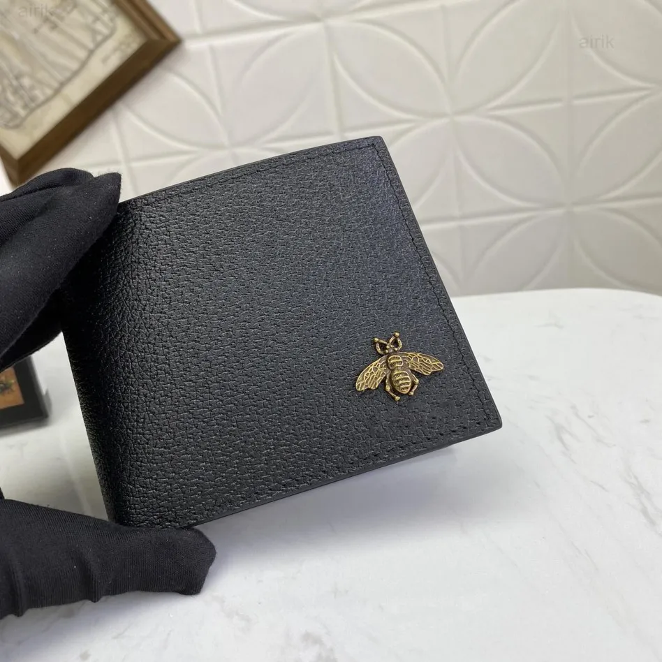 2023 Modedesigner Brieftaschen Luxurys Herren Frauen Ledertaschen Klassische Biene Tiger Schlange Buchstaben Geldbörsen Original Box Digram Card292y