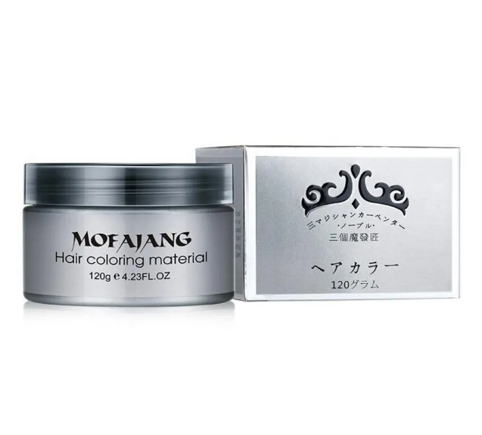 Mofajang Hair Color Wax for hair styling Mofajang Pomade Strong style restoring Pomade wax big skeleton slicked 9 colors8148570