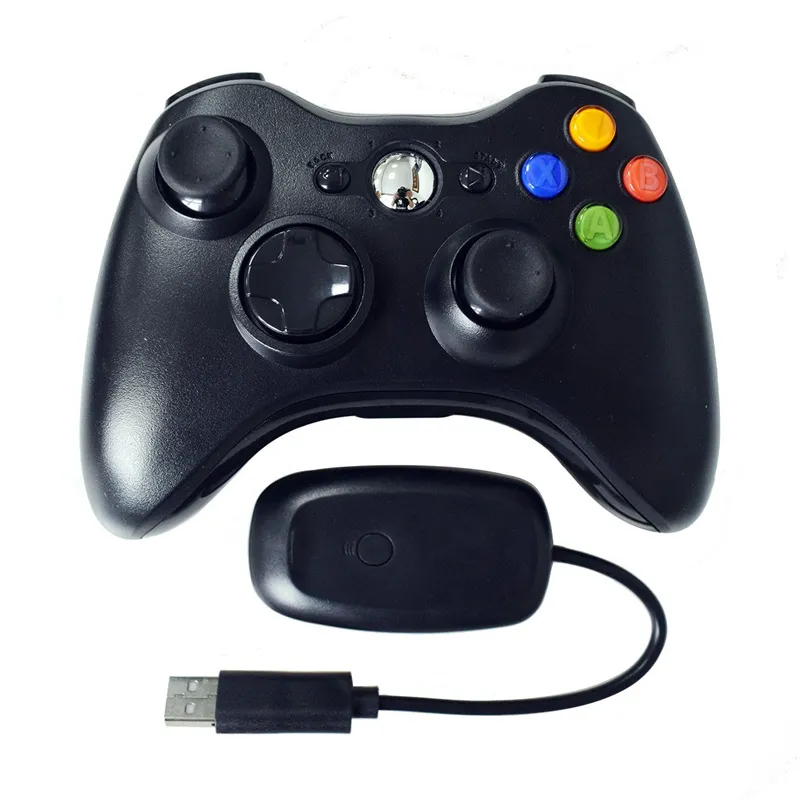 Wireless Gamepad Joystick Xbox360 2.4G Wireless Joypad Game Controllers para PC / Ps3 / Xbox 360 Console tem logotipo com embalagem de varejo DHL / UPS / DPD