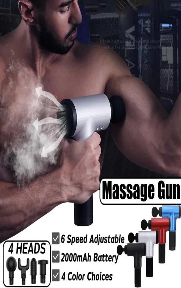 Pistola de masaje de relajación muscular, pistola de terapia de 6 engranajes, pistola de masaje ajustable, masajeador relajante muscular profundo, moldeador corporal Relax3053613