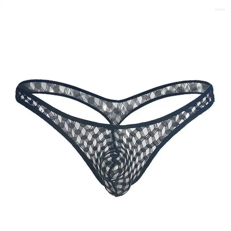 Majaki oddychające mini bikini stringi seksowne męskie sieć bielizny