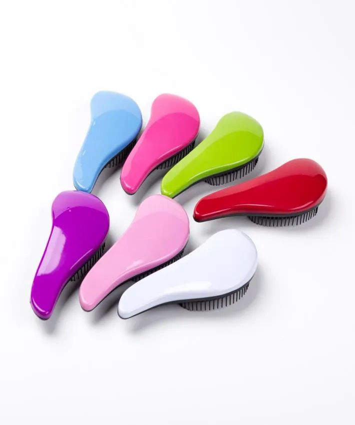 Brosse à cheveux à poignée magique 8 couleurs, peignes démêlants professionnels avec outil utile de coiffure en plastique pour Salon de coiffure 4574947