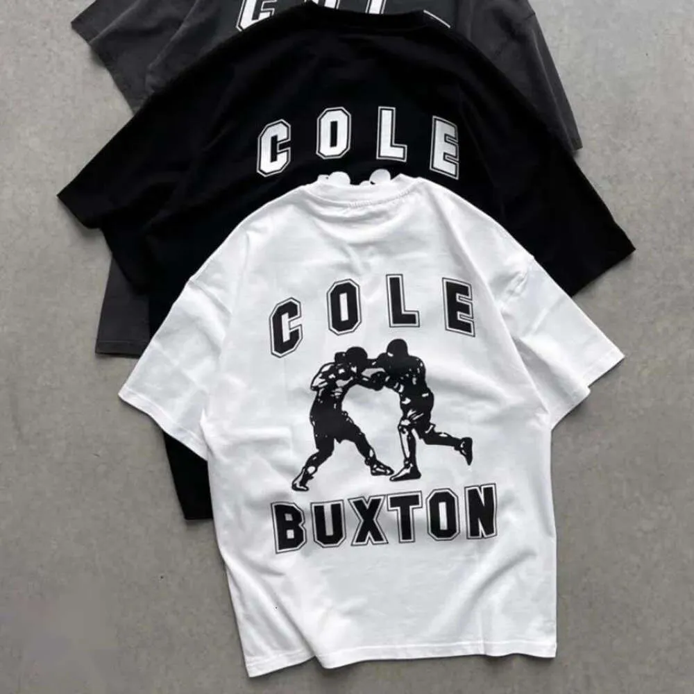 Men's T Shirts Oversized CB Short Sleeve Shirt Men Women Heavy Fabric Cole T-shirt