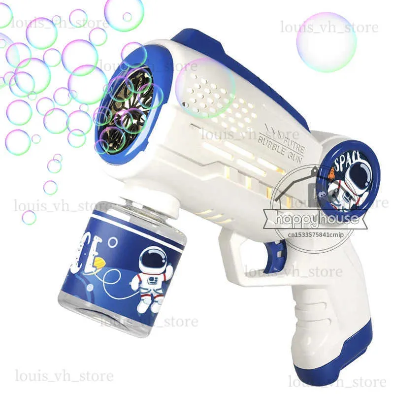 Gun Toys Astronauta Automa Bubble Maszyna dla dzieci Bubble Gun Rocket Launcher Bubble Bubble Bubble Bubble Bubble Mydry Bubble Maker Summer Toys T240309