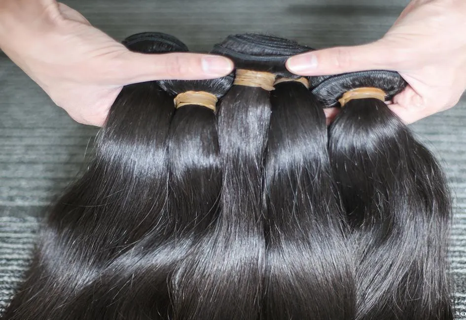 BeautyStarQuality High Qaulity Full Cuticle Aligned Raw Hair Virgin Braziian Straight Body Wavy Peruvian Real Human Hair Expenstio5930322