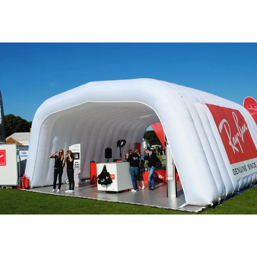 8mLx5mWx3.5mH (26.2x16.4x11.5ft) Inflatable Advertising Tent event stage cover Inflatables Channel Aisle with Air Blower for Exhibition Trade Show Business Rent