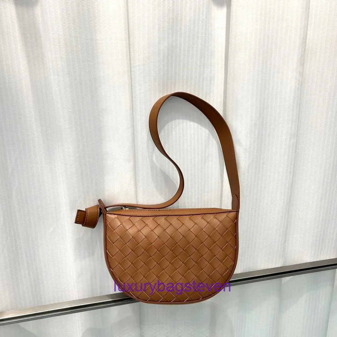 Top original Bottgs's Vents's Sunrise wholesale tote bags online shop 2023 New Genuine Leather Woven Shoulder Bag Korean Edition Solid Color With Real Logo
