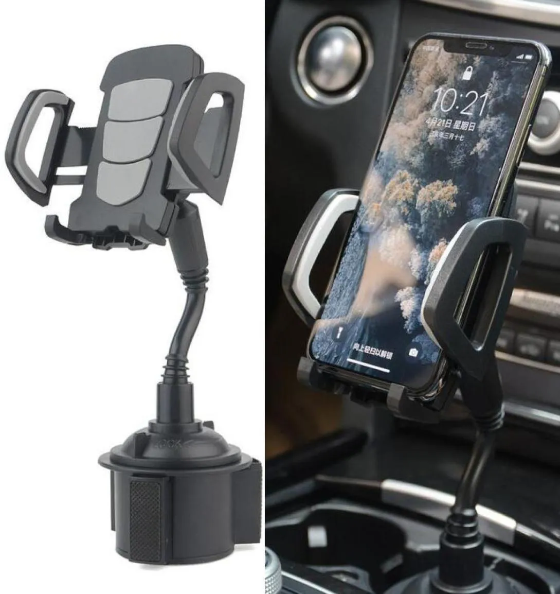 Support de tasse de voiture support de téléphone réglable col de cygne support de voiture pour téléphone intelligent pour iPhone 7 7P 8 8P X XS XRSamsung Galaxy S10 S9 Huawei8244886