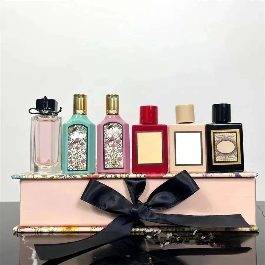 女性香水5ml*6セット花咲く花のedp edt entense frage for lady girl for good high smell high qualitysprayギフトボックス無料船