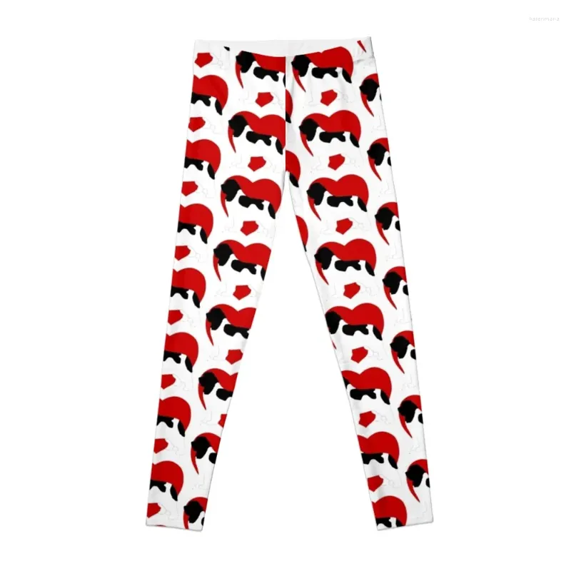 Pantalones activos Landseer Foundland Dog Love Leggings Push Up Fitness Leggins para mujer mujer