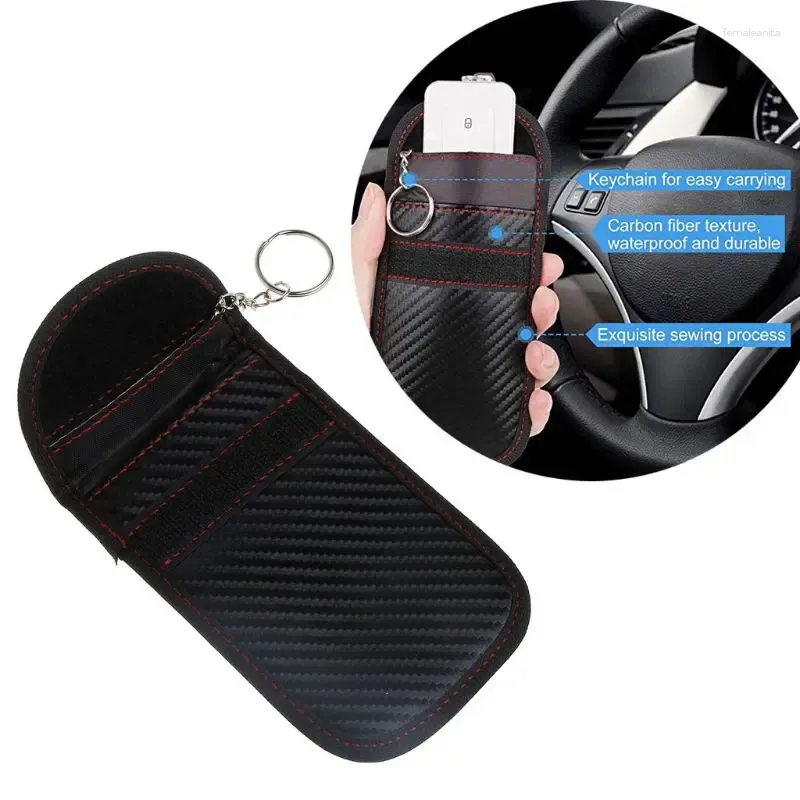 Jewelry Pouches Car For Key Blocking Faraday Bag Fob Security Box RFID Blo