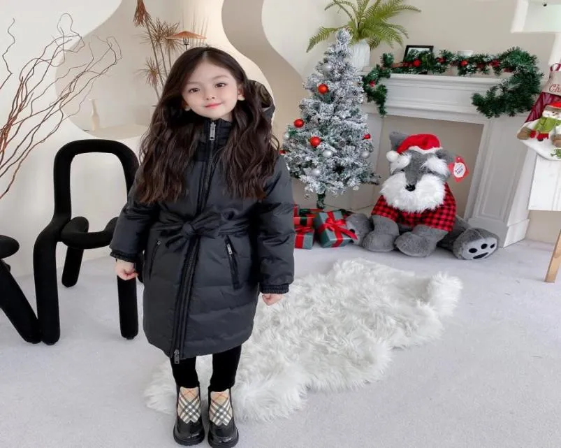 Winter doubleside wear children039s down coat Girls fashionable waterproof downpadded jacket Youth long warm thick coats Big 5360447