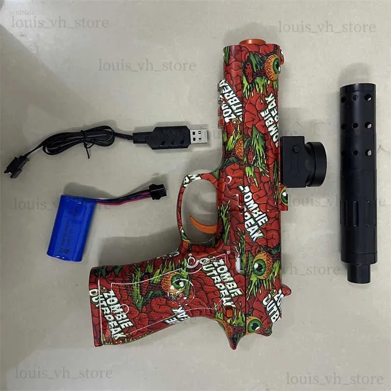 Gun Toys Electric Gel Bullet Gun Game Toy Gun för utomhusaktiviteter Miljövänlig biologisk nedbrytbar gelbarn Toy for Children Gifts T240309