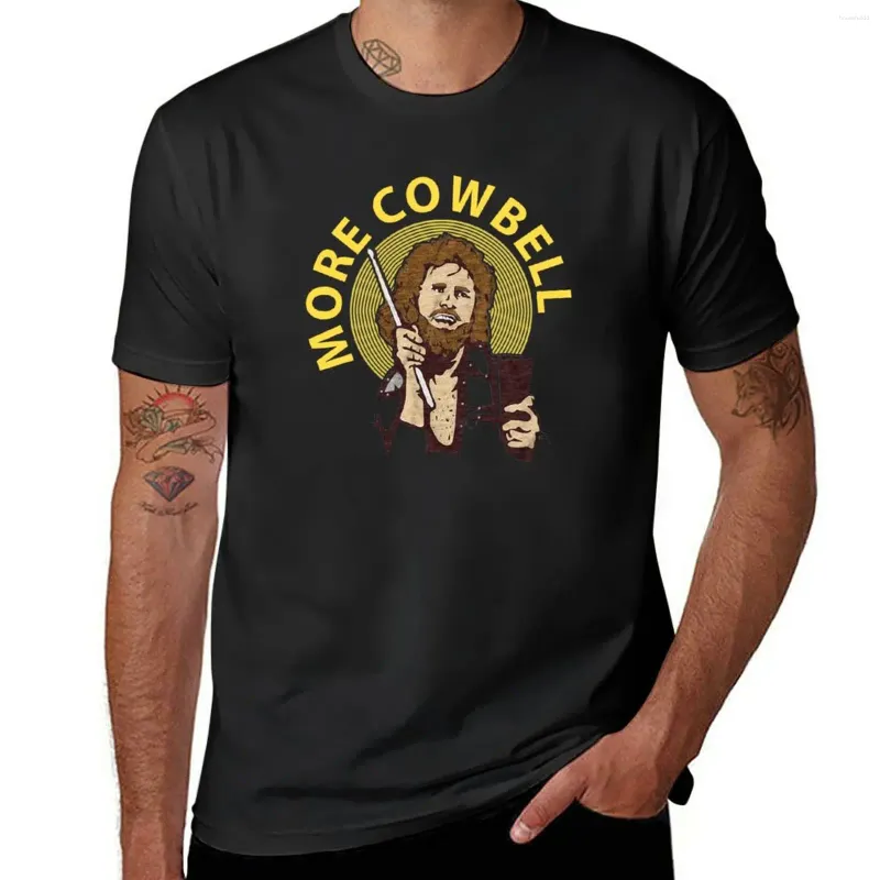 Herrtankstoppar fler cowbell t-shirt skjortor grafiska tees kort ärm grafik t-shirt svart herr