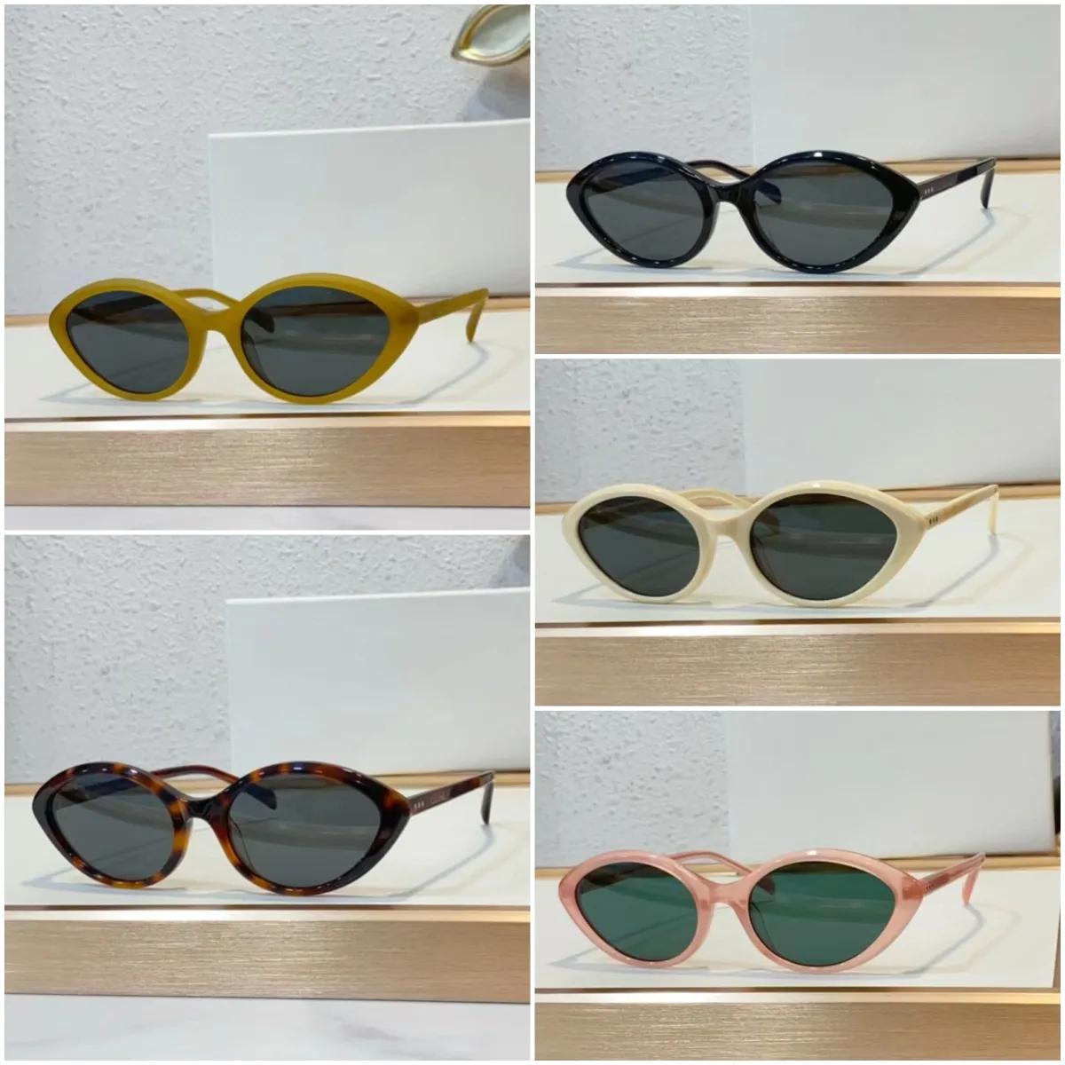 Najwyższej jakości kobiety okulary przeciwsłoneczne w stylu oka kota pełne okulary przeciwsłoneczne z pudełkiem 26331